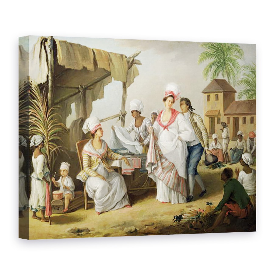 Tablou canvas - Agostino Brunias - Piata de Lenjerie, Roseau, Dominica, 75 x 100 cm