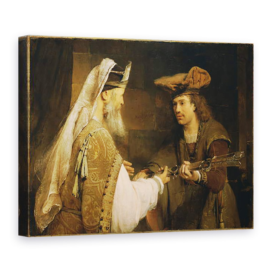 Tablou canvas - Aert de Gelder - Ahimelec i-a dat lui David sabia lui Goliat, 75 x 100 cm