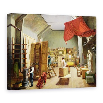 Tablou canvas - Adrienne-Marie Grandpierre-Deverzy - Interiorul studioului lui Abel de Pujol 1787-1861 1836, 75 x 100 cm Tablou canvas - Adrienne-Marie Grandpierre-Deverzy - Interiorul studioului lui Abel de Pujol 1787-1861 1836, 75 x 100 cm