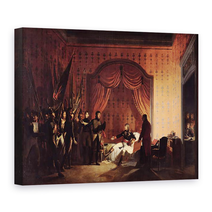 Tablou canvas - Adolphe Roehn - Generalul Bonaparte a primit steaguri austro-sardiniene capturate la Millesimo dupa batalia de la Montenotte din 13 aprilie 1796, 75 x 100 cm