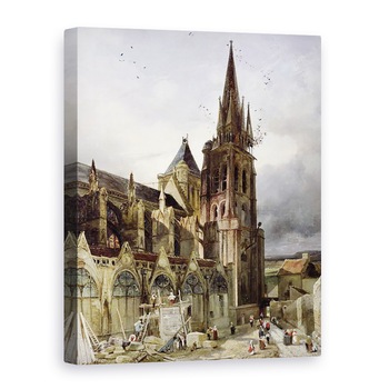 Tablou canvas - Adrien Dauzats - Restaurarea Bisericii Abbey din St Denis in 1833, 75 x 100 cm Tablou canvas - Adrien Dauzats - Restaurarea Bisericii Abbey din St Denis in 1833, 75 x 100 cm