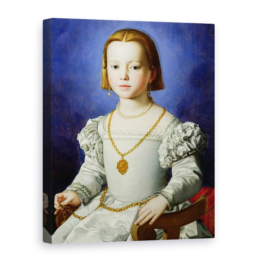 Tablou canvas - Agnolo di Cosimo Bronzino - Portret De Bia de Medici, 75 x 100 cm