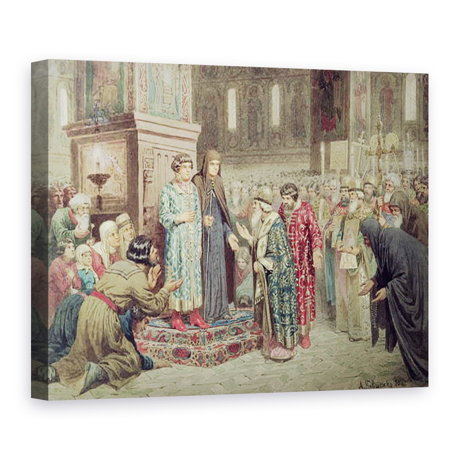 Tablou canvas - Aleksei Danilovich Kivshenko - Consiliul de apel Michael F. Romanov 1596-1645 la domnie, 75 x 100 cm