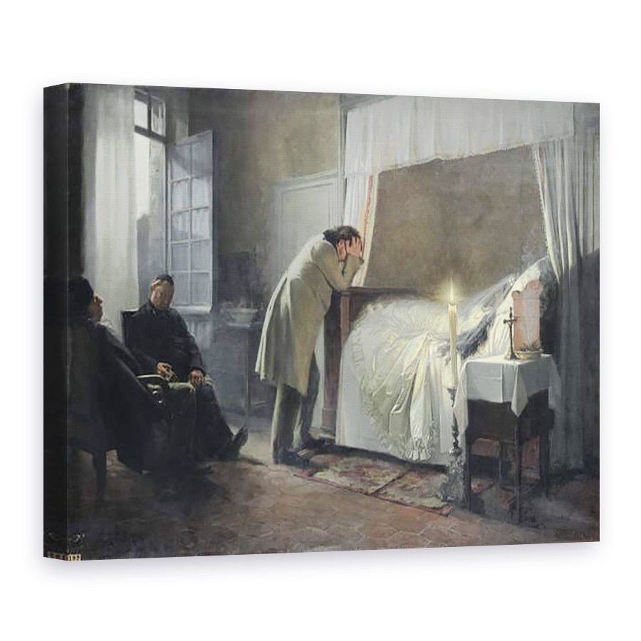 Tablou canvas - Albert-Auguste Fourie - Patul de moarte al doamnei Bovary, 75 x 100 cm