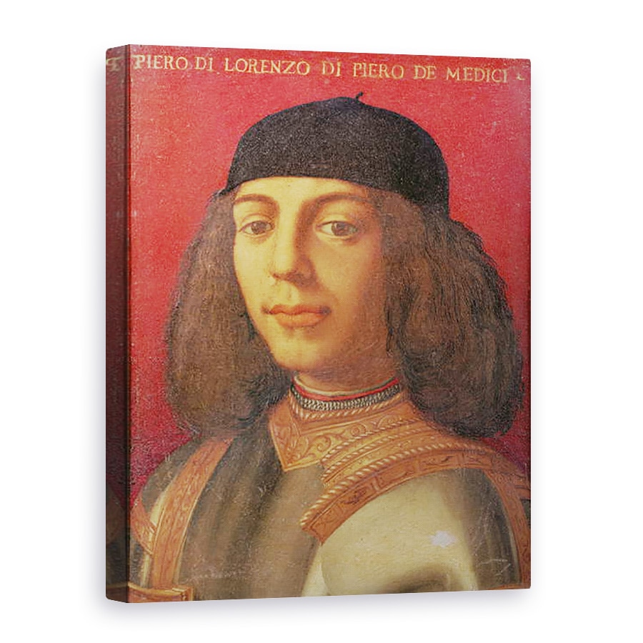 Tablou canvas - Agnolo di Cosimo Bronzino - Portret De Piero di Lorenzo de Medici, 75 x 100 cm