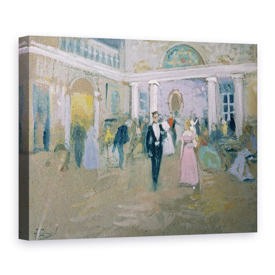 Tablou canvas - Alexei Steipanovitch Stepanov - Balul de la Larins, o ilustratie pentru Eugene Oneg, de Alexander Puskin 1799-1837, 75 x 100 cm