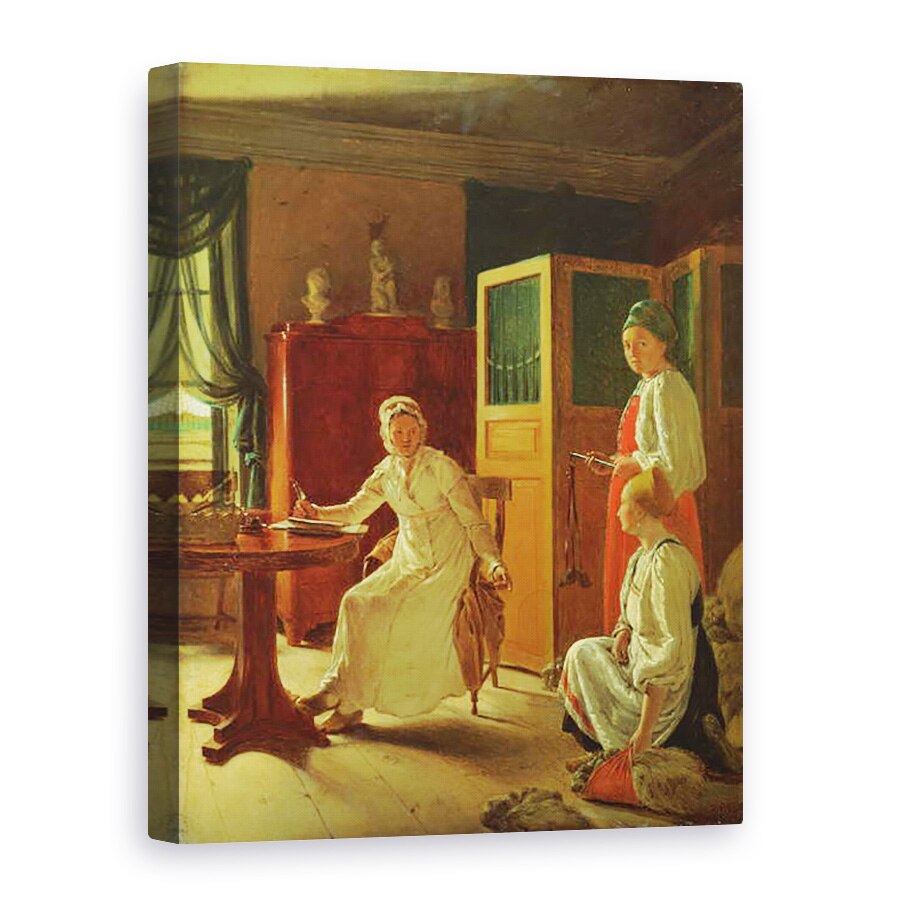 Tablou canvas - Aleksei Gavrilovich Venetsianov - Dimineata Doamnei Conacului, 75 x 100 cm