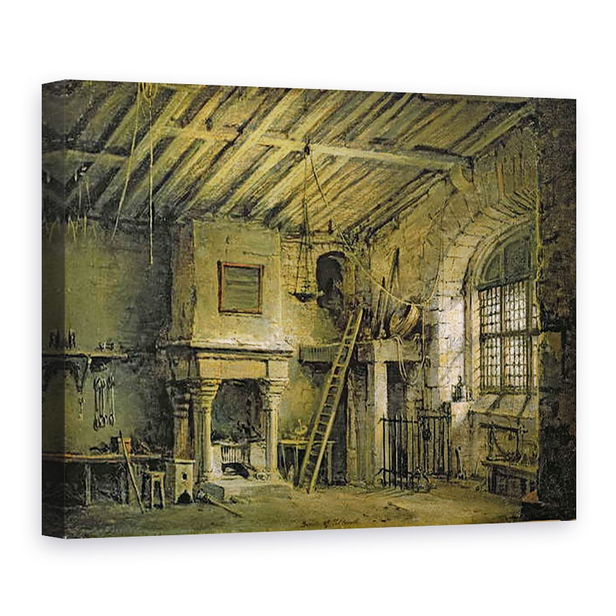 Tablou canvas - Alexander Nasmyth - Tolbooth, design de scena pentru Inima Midlothianului, 75 x 100 cm