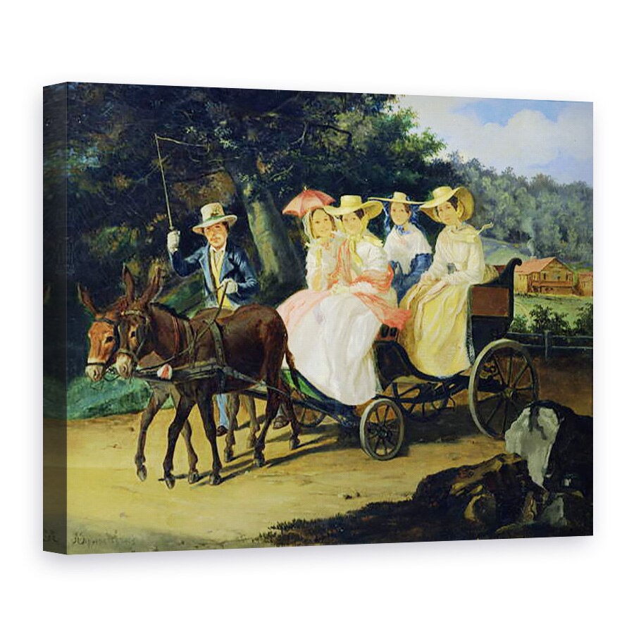 Tablou canvas - Aleksandr Pavlovich Bryullov - A Run, 75 x 100 cm