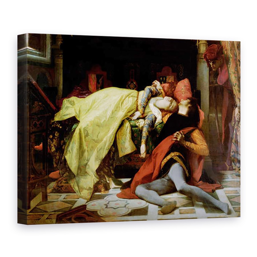 Tablou canvas - Alexandre Cabanel - Moartea lui Francesca da Rimini si Paolo Malatesta, 75 x 100 cm