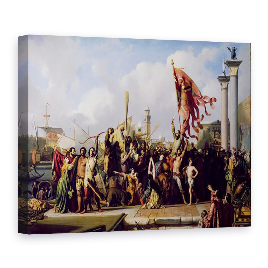 Tablou canvas - Alexandre-Jean-Baptiste Hesse - Triumful lui Pisani, 75 x 100 cm