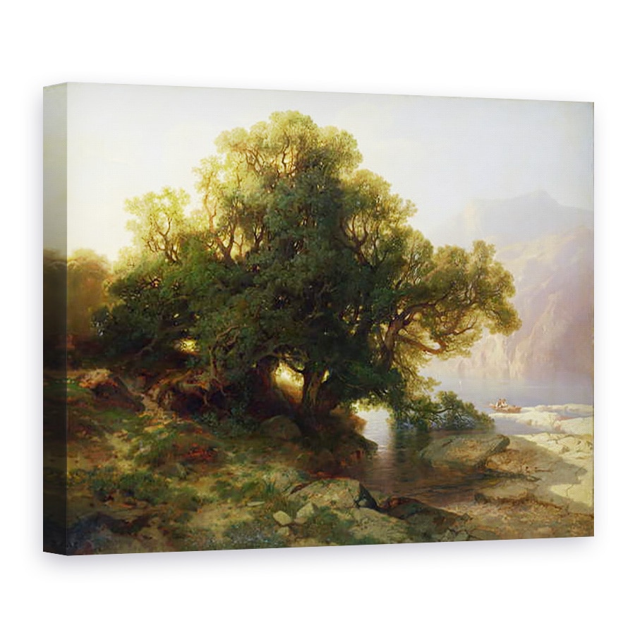 Tablou canvas - Alexandre Calame - Vedere la Lacul Thuner, 75 x 100 cm