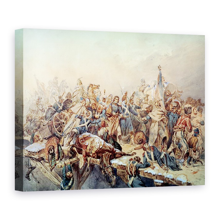 Tablou canvas - Alexandre Solde - Dominique Larrey traverseaza Bérézina, 75 x 100 cm