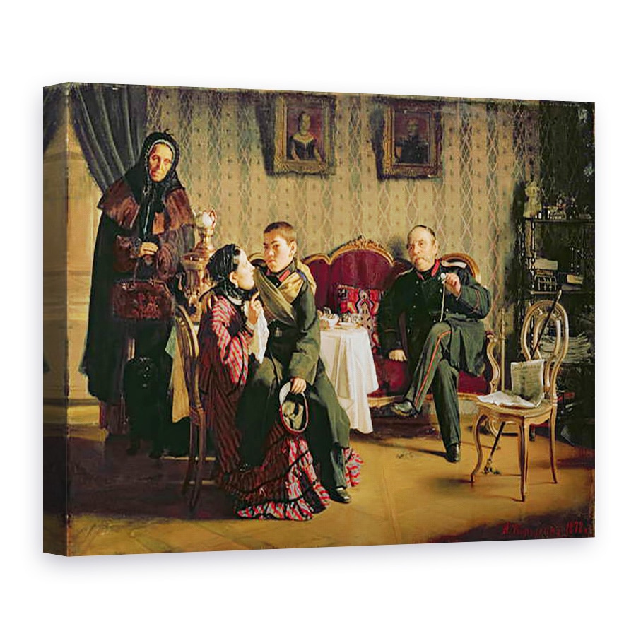 Tablou canvas - Aleksei Ivanovich Korzukhin - Ziua despartirii, 75 x 100 cm