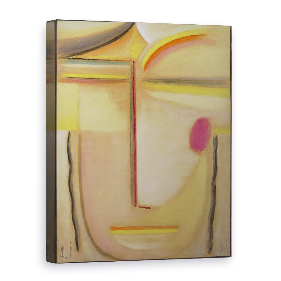 Tablou canvas - Alexej von Jawlensky - sef Rezumat, Auriu si roz, 75 x 100 cm