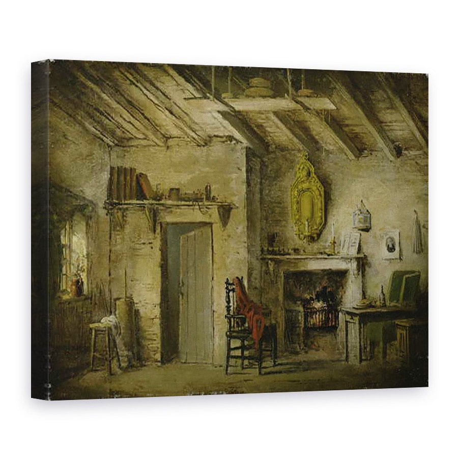 Tablou canvas - Alexander Nasmyth - Cabana Deans, design scena pentru Inima de Midlothian, 75 x 100 cm