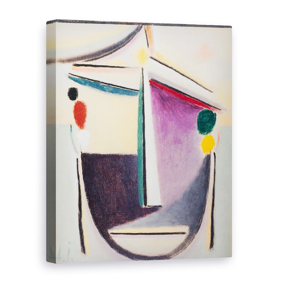 Tablou canvas - Alexej von Jawlensky - sef Rezumat, Negru-galben-violet, 75 x 100 cm