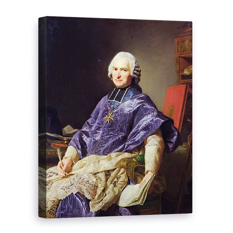Tablou canvas - Alexander Roslin - Joseph-Marie Terray 1715-78 Abbe of Molesmes, 75 x 100 cm