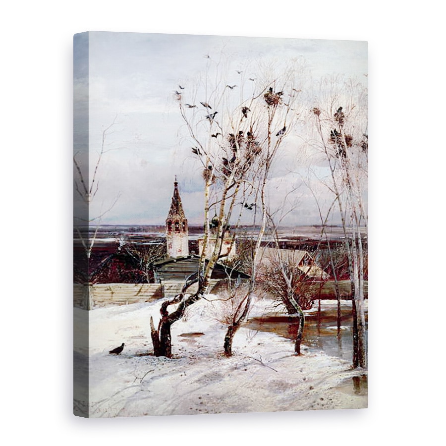 Tablou canvas - Aleksei Kondratevich Savrasov - Ciorile s-au intors, 75 x 100 cm