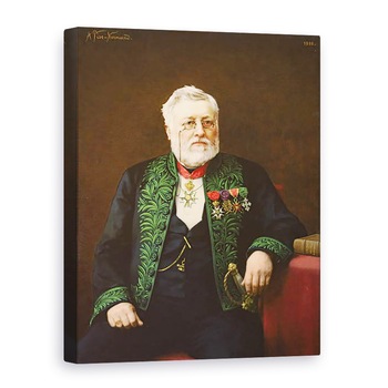 Tablou canvas - Alexandre Piot-Normand - Portretul lui Leon Renier 1809-85 1888, 75 x 100 cm Tablou canvas - Alexandre Piot-Normand - Portretul lui Leon Renier 1809-85 1888, 75 x 100 cm