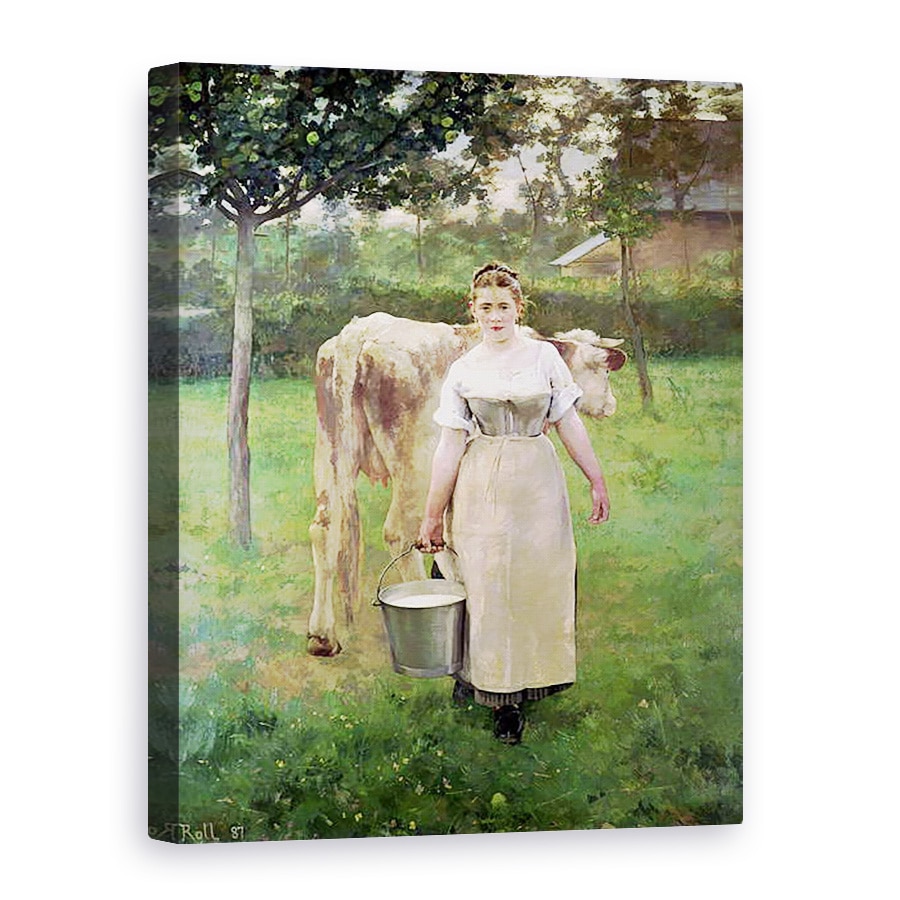 Tablou canvas - Alfred Roll - Manda Lametrie, servitoarea de la ferma, 75 x 100 cm