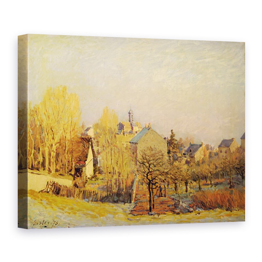 Tablou canvas - Alfred Sisley - Dimineata geroasa in Louveciennes, 75 x 100 cm