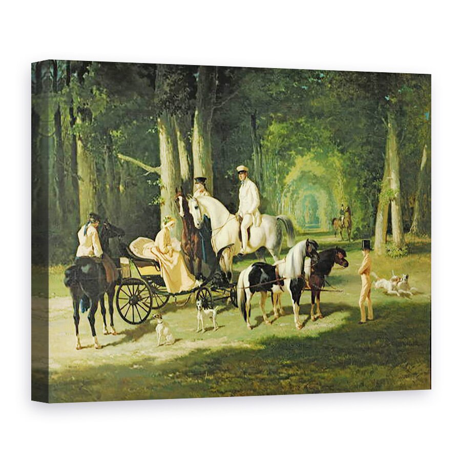 Tablou canvas - Alfred Dedreux - Domnul si doamna Mosselman si cele doua fiice ale lor, 75 x 100 cm