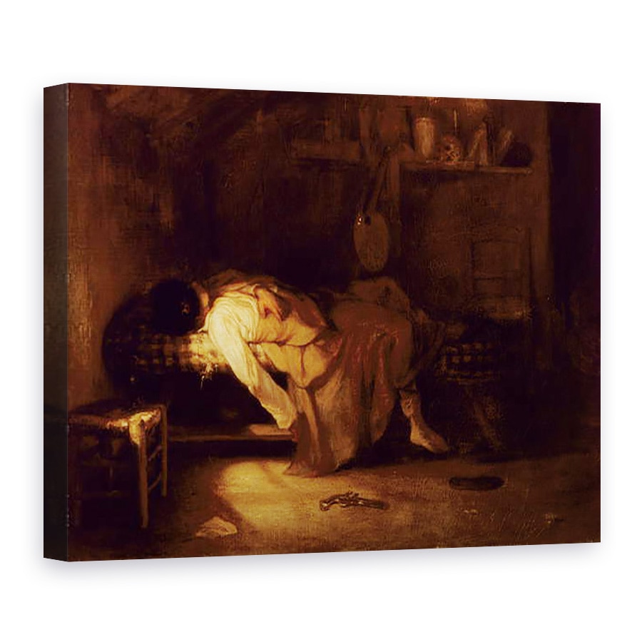 Tablou canvas - Alexandre Gabriel Decamps - Sinuciderea, 75 x 100 cm