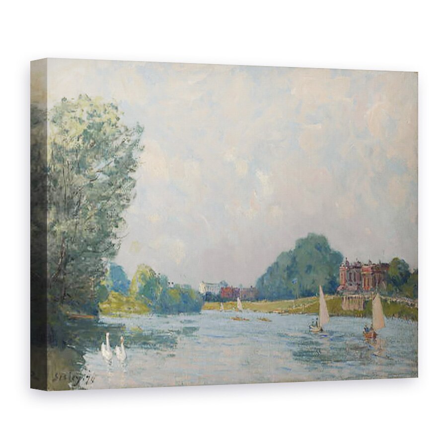 Tablou canvas - Alfred Sisley - Tamisa la Hampton Court, 75 x 100 cm