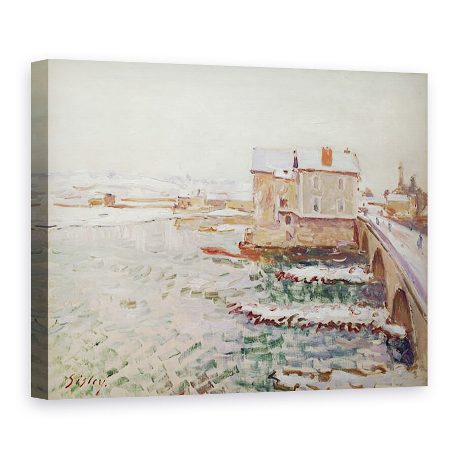 Tablou canvas - Alfred Sisley - Podul Moret in iarna anului 1889, 75 x 100 cm