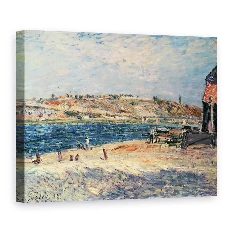 Tablou canvas - Alfred Sisley - Bancile raului la Saint-Mammes, 75 x 100 cm