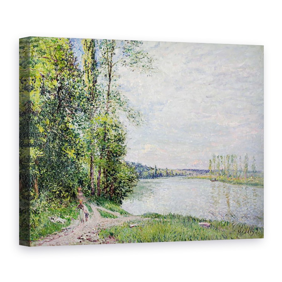 Tablou canvas - Alfred Sisley - Drumul Riverside de la Veneux la Thomery, 75 x 100 cm