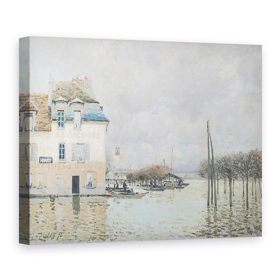 Tablou canvas - Alfred Sisley - Potopul de la Port-Marly, 75 x 100 cm