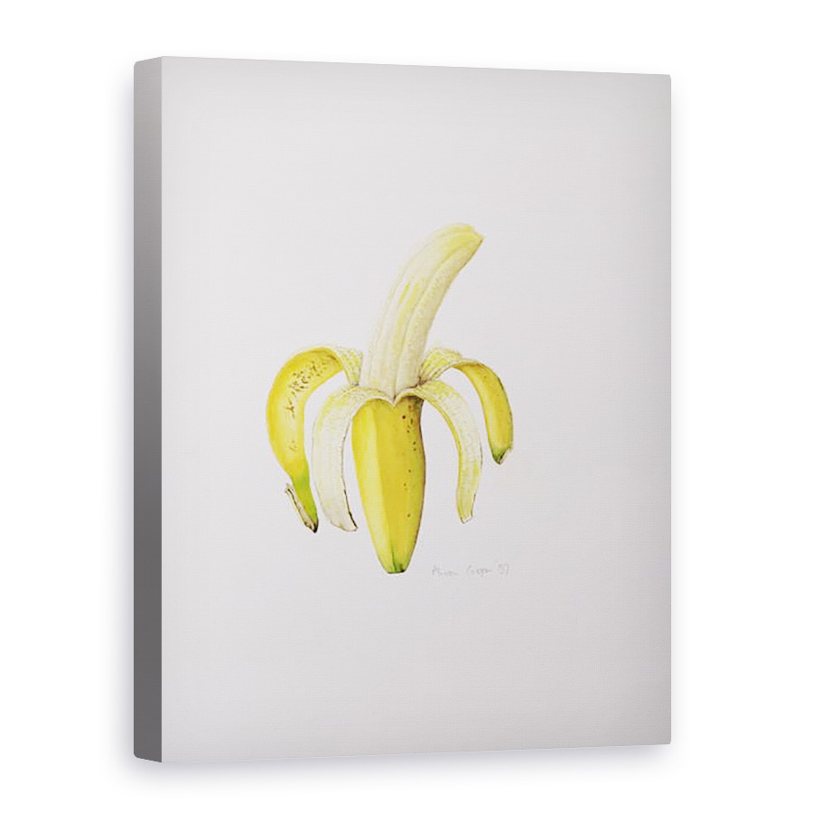 Tablou canvas - Alison Cooper - O banana pe jumatate decojita, 75 x 100 cm