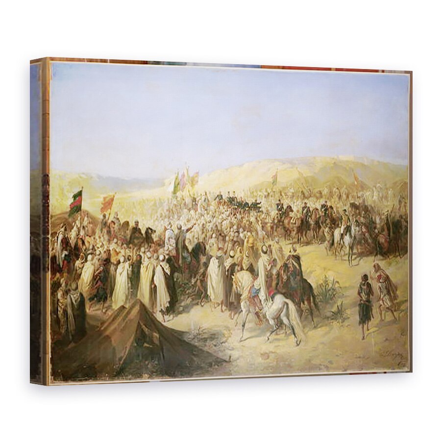 Tablou canvas - Alfred Henri Darjou - Napoleon al III-lea 1808-73 in Algeria, 75 x 100 cm