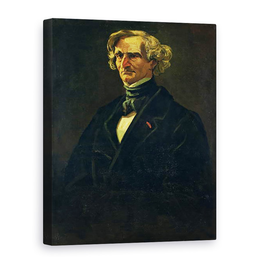 Tablou canvas - Andre Gill - Portretul lui Hector Berlioz 1803-69 atribuit anterior lui Honore Daumier 1808-79, 75 x 100 cm