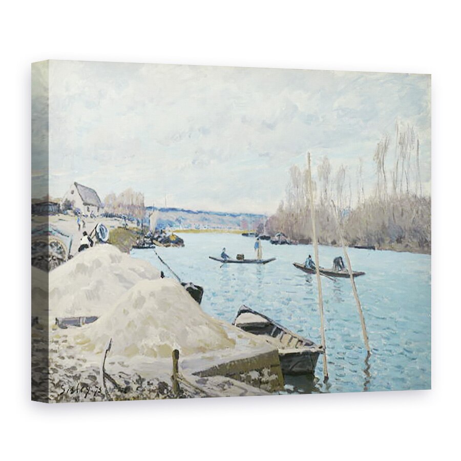 Tablou canvas - Alfred Sisley - Sena la Port-Marly, gramezi de nisip, 75 x 100 cm