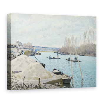 Tablou canvas - Alfred Sisley - Sena la Port-Marly, gramezi de nisip, 75 x 100 cm Tablou canvas - Alfred Sisley - Sena la Port-Marly, gramezi de nisip, 75 x 100 cm