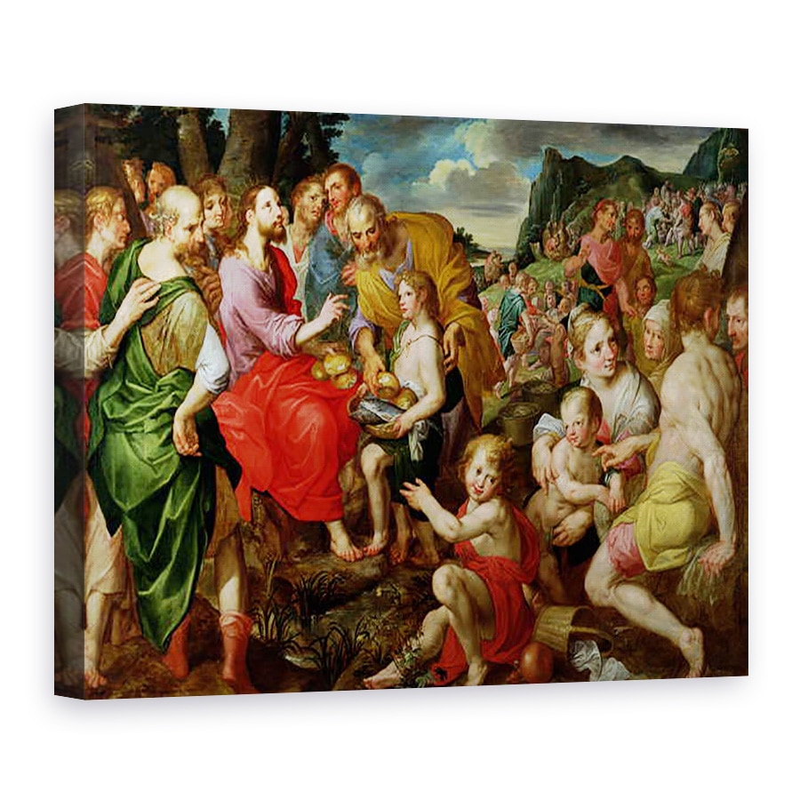 Tablou canvas - Ambrosius Francken the Elder - Hranirea celor Cinci Mii, 75 x 100 cm