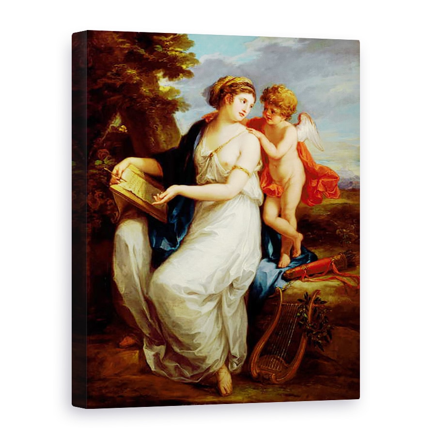 Tablou canvas - Angelica Kauffmann - Sappho inspirat de dragoste, 75 x 100 cm