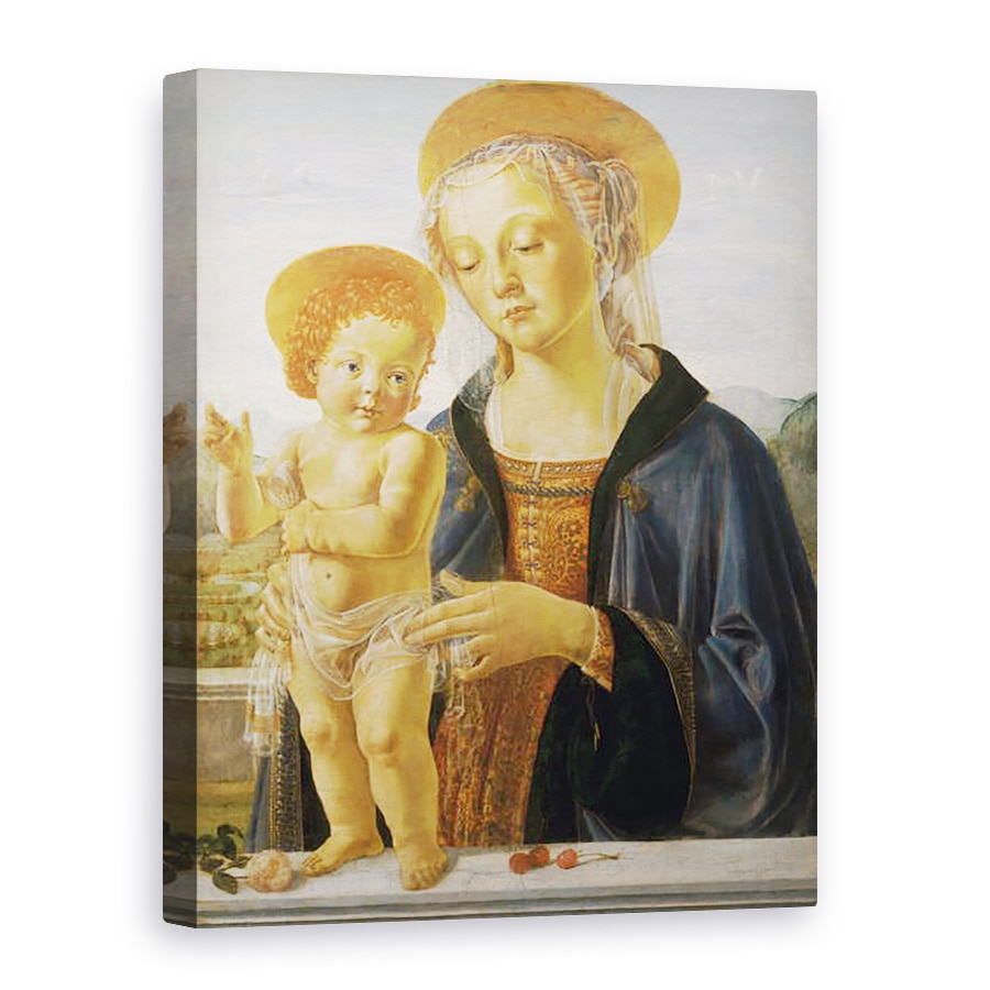 Tablou canvas - Andrea del Verrocchio - Madonna si Copilul, 75 x 100 cm