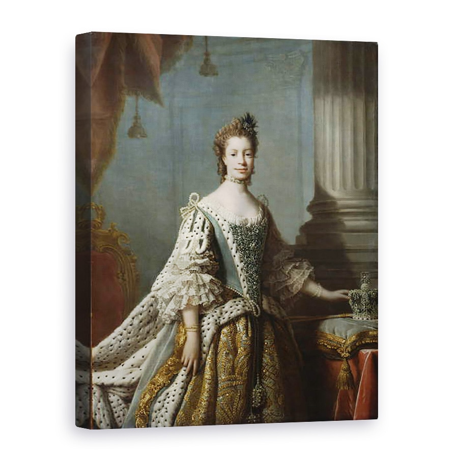 Tablou canvas - Allan Ramsay - Charlotte Sophia de Mecklenburg-Strelitz, 75 x 100 cm