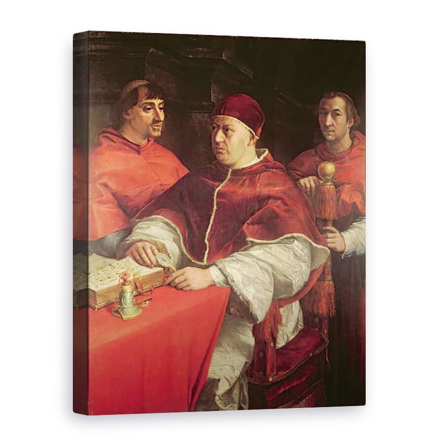 Tablou canvas - Andrea del Sarto - Papa Leon al X-lea cu doi cardinali, 75 x 100 cm