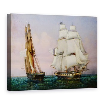 Tablou canvas - Ambroise-Louis Garneray - intoarcere de la Elba, 75 x 100 cm Tablou canvas - Ambroise-Louis Garneray - intoarcere de la Elba, 75 x 100 cm