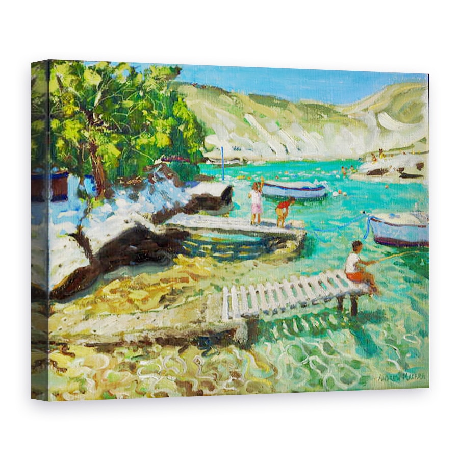 Tablou canvas - Andrew Macara - Pescuit de la debarcader, Milos, Grecia, 75 x 100 cm