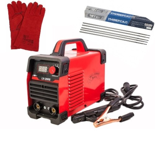 Invertor sudura, 200A,MMA,maner transport,electrozi,masca de sudura,palmari,ciocanel cu perie,cabluri sudura