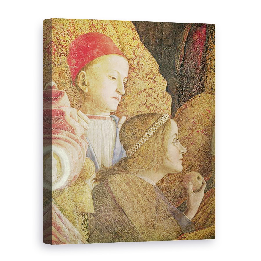 Tablou canvas - Andrea Mantegna - Marchizul Ludovico Gonzago al III-lea de Mantua impreuna cu familia si curtenii sai, detaliu al copiilor Gonzago, 75 x 100 cm