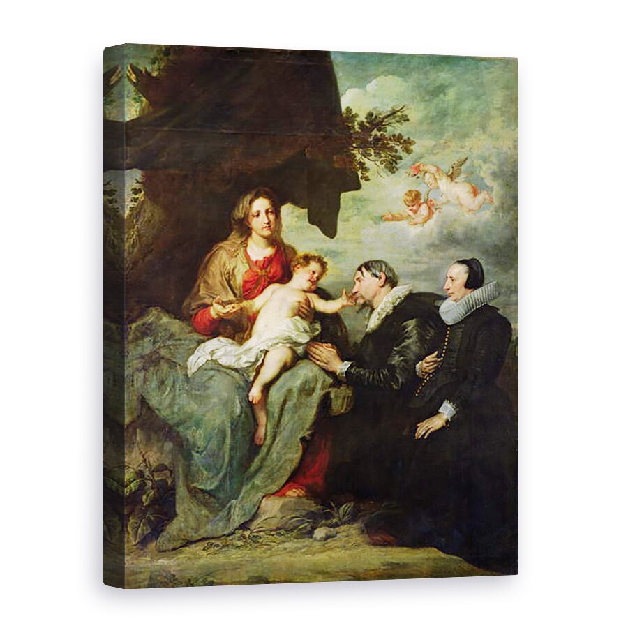 Tablou canvas - Anthony van Dyck - Madonna si copilul cu donatori, 75 x 100 cm