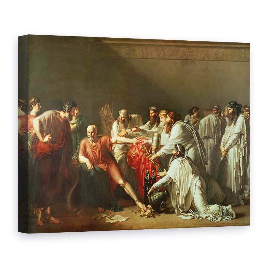 Tablou canvas - Anne Louis Girodet de Roucy-Trioson - Hipocrate c.460-c.377 i.Hr. Refuzarea darurilor lui Artaxerxes I d.425 i.Hr. 1792, 75 x 100 cm