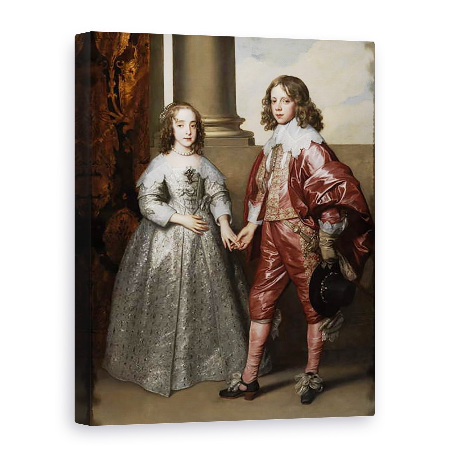 Tablou canvas - Anthony van Dyck - William al II-lea, Print de Orange, si mireasa sa, Mary Stuart, 75 x 100 cm